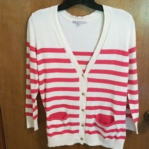 Gap 3/4 sleeve l, striped, sweater.